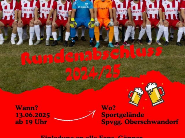 Rundenabschluss am 13.06. Ab 19 Uhr